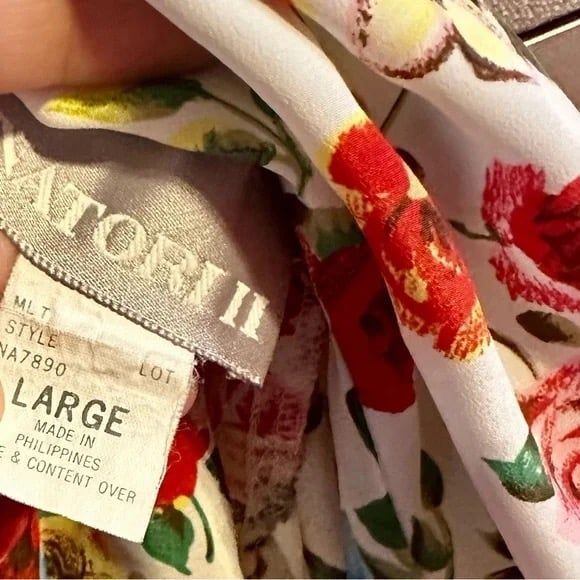 Vintage Natori Slip Nightgown Floral sleep Slip Dress - Large - Picture 14 of 14